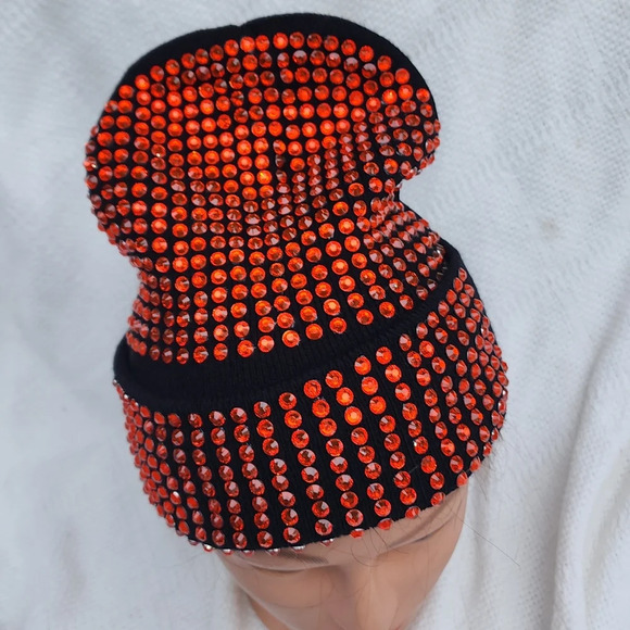 Dolls Kill Rhinestone Studded beanie NWT - Picture 1 of 10